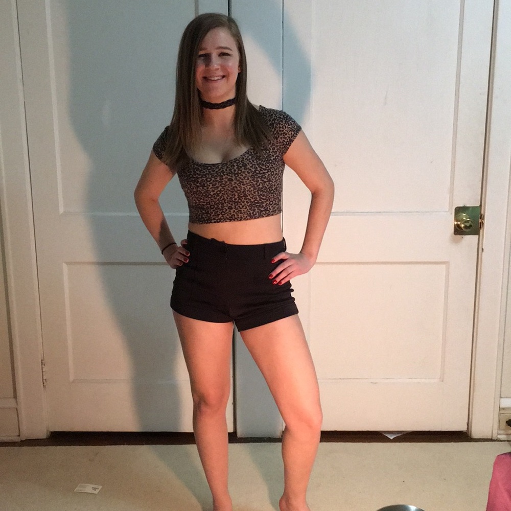 Cheetah print crop top